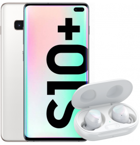 Pachet PROMO Samsung: Galaxy S10+, 512GB, Ceramic White & Galaxy Buds+, White